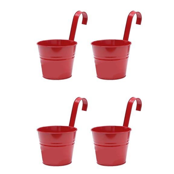 Set of 2 Hook Flower Pot Planting Pots Dried Flowers Container Rustic Style