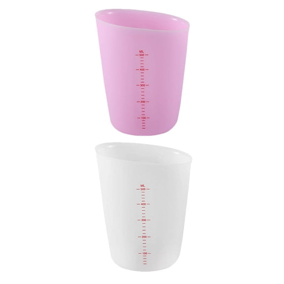 Set of 2 Household Measuring Cups Kitchen Appliances Gadgets Silicon White