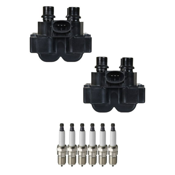 Set of 2 ISA Brand Ignition Coils and 8 ISA Spark Plugs Compatible with 1991-1997 Lincoln Town Car 4.6L V8 -cc 281ci Replacement for FD487