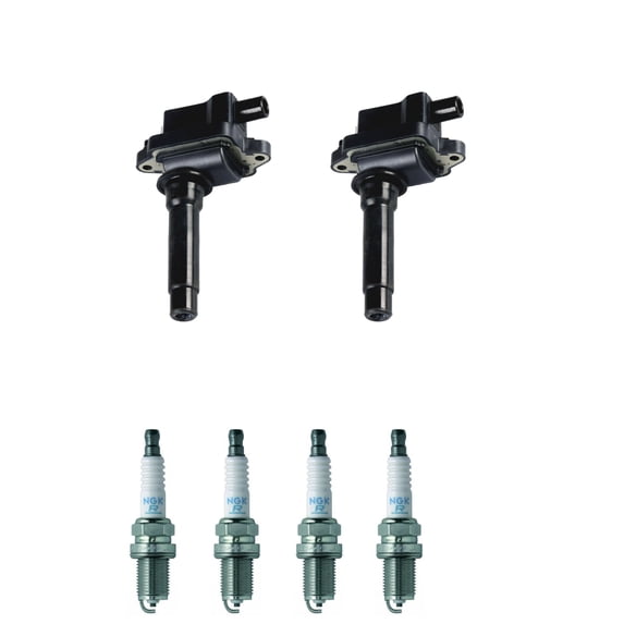 Set of 2 ISA Ignition Coils and 4 NGK Spark Plugs Compatible with 1998 Kia Sportage 2.0L L4 1998cc 122ci Replacement for UF283