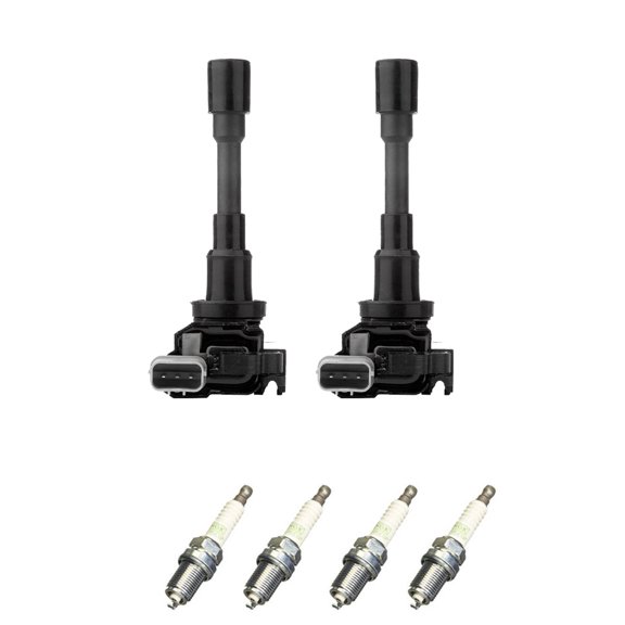 Set of 2 ISA Ignition Coils and 4 NGK Spark Plugs Compatible with 1999-2001 Suzuki Esteem 1.6L L4 1590cc 97ci Replacement for UF280