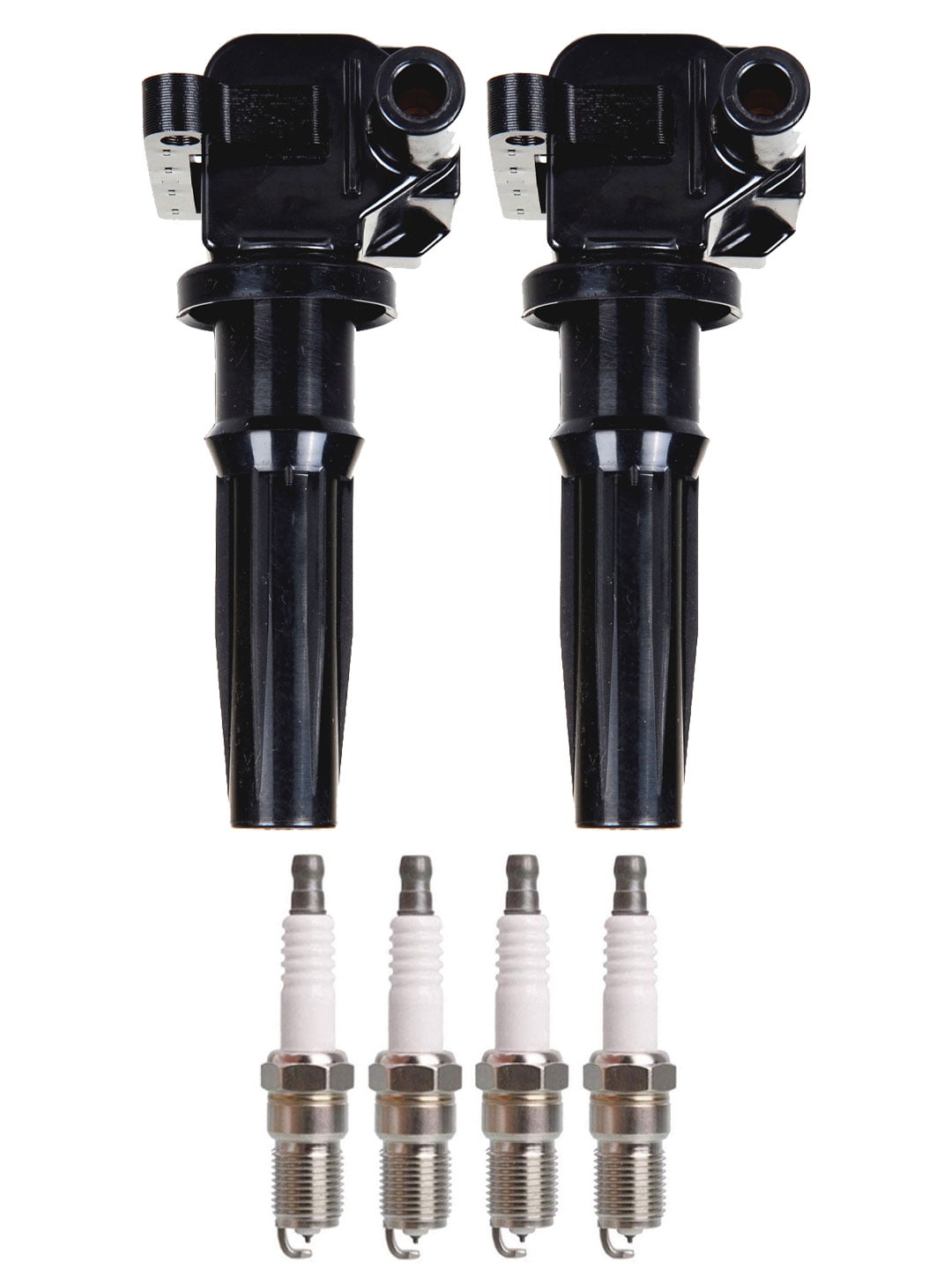 Set of 2 ISA Ignition Coils and 4 Spark Plugs for 1999-2006 Kia Optima Magentis 2.4L Replacement for UF285