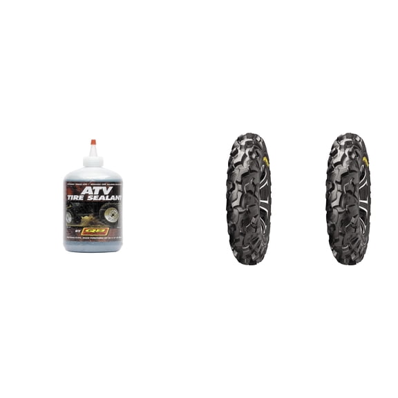 Set of 2 ITP Blackwater Evolution Radial Front Tires 26x9R-12 8-ply with QUADBOSS Sealant