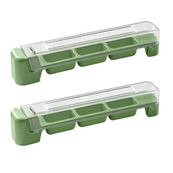 Set of 2 Ice Cubes Tray Multifunctional Molds Rectangular Shape Ice Cubes Maker Ice Cubes Tray for Making Ice Cubes