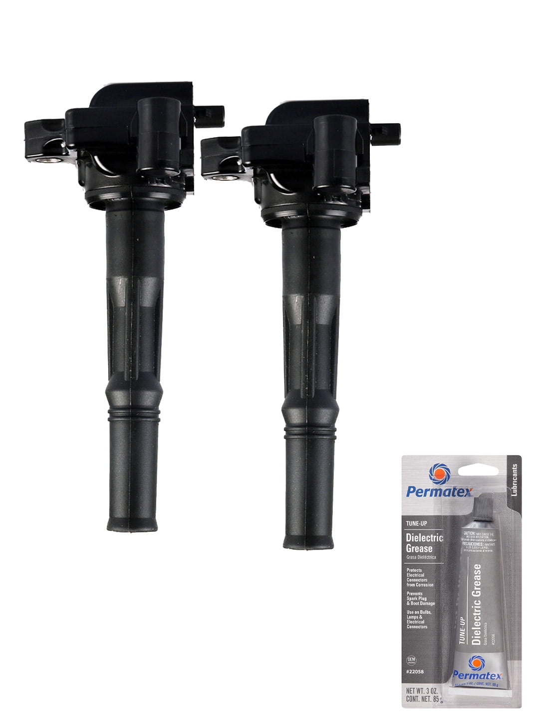 Set of 2 Ignition Coils and Permatex 22058 Dielectric Tune-Up Grease ...