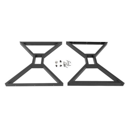 Set of 2 Industrial Steel Metal Table Legs 28 Inch for Desk/Coffee Table/Bench