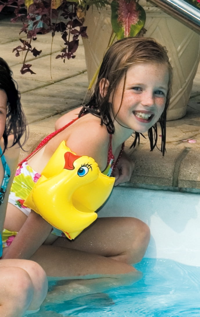 Set of 2 Inflatable Yello Duck Animal Fun Swimming Pool Arm Floats For Kids 7.5-Inch