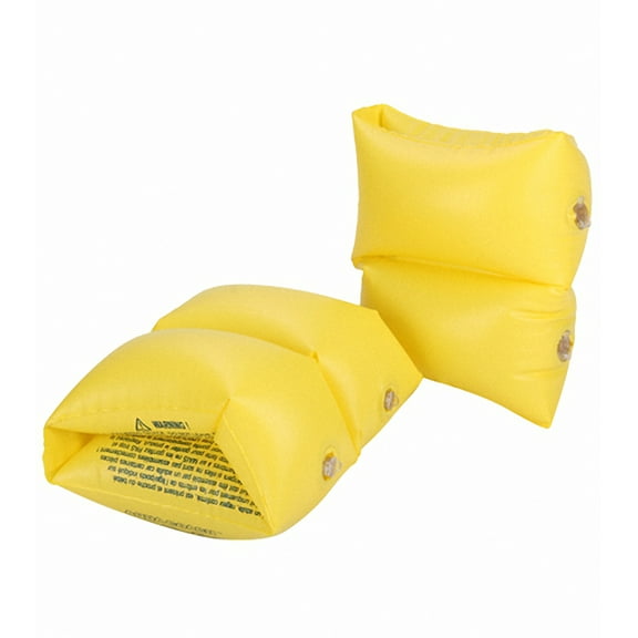 Set of 2 Inflatable Yellow Swimming Pool Arm Floats For Kids