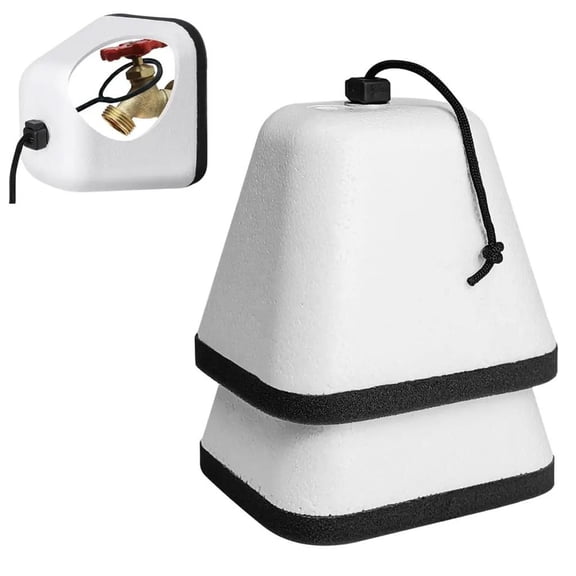 Set of 2 Insulating Foam Faucet Cover Insulating Protectors for Winter Freeze Protections in Outdoor Camping Environment