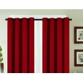 thumbnail image 1 of Set of 2 Jeannie Blackout Grommet Top Curtain Panels, Energy Saving, Blocks Noise, Burgundy, 1 of 1
