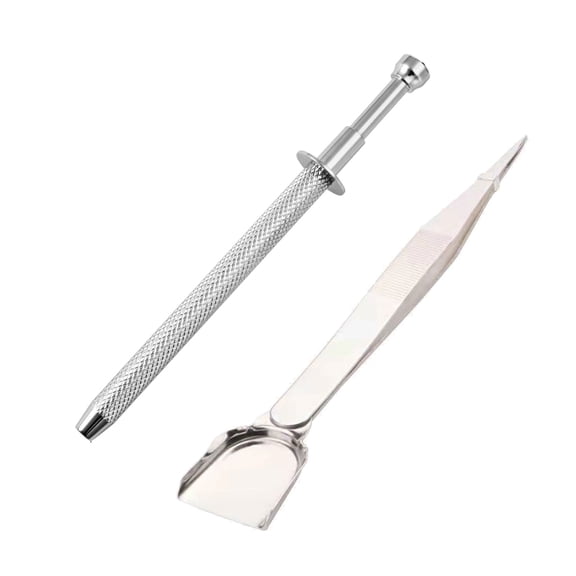 Set of 2 Jewelry Gripper Jewelry Tools Stainless Steel Gemstones Tweezers Jewelry Tweezers for Crafts Jewelry Making