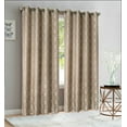 thumbnail image 1 of Set of 2 Jolene Jacquard Curtain Panels with Grommets, 84" Long, Taupe, 1 of 3