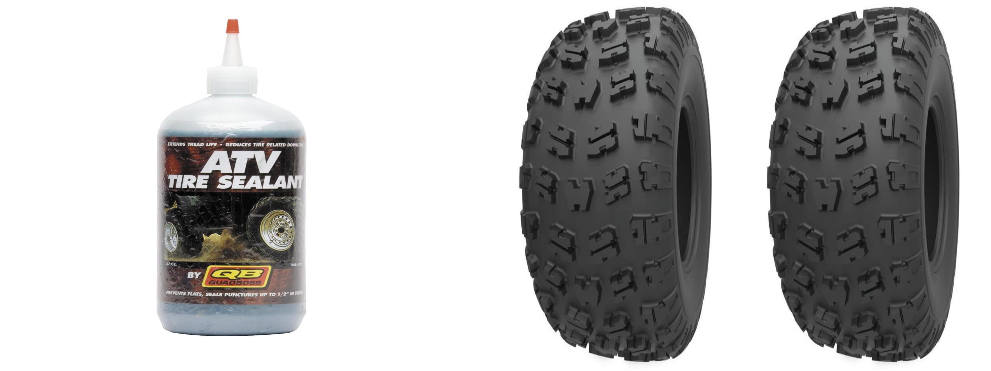 Set of 2 KENDA Kutter II K589 Rear Tires 20x119 6ply with QUADBOSS