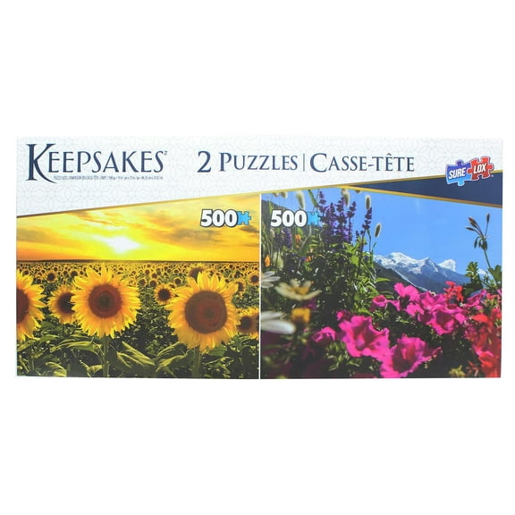 Set of 2 Keepsakes 500 Piece Jigsaw Puzzles | Wildflowers