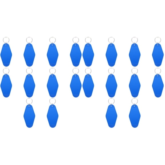 Set of 2 Key Identifiers Covers Backpack Tags Hooks Baggage Chains Blue