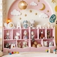 thumbnail image 1 of Set of 2 Kids Bookshelf and Toy Storage, Toddler Toddler 5 Cubby Toy Storage Cabinet, Montessori Toy Organizer for Nursery, Playroom, Kids Room, 1 of 6