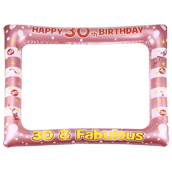 Hytrove Pvc Inflatable Photo Frame Rose Gold Birthday Celebration 2Pack 27.9x22.79x0.04 In