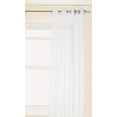 thumbnail image 1 of Set of 2 Kim Harper Sheer Voile Grommet Top Curtains, 84" Long, White, 1 of 2