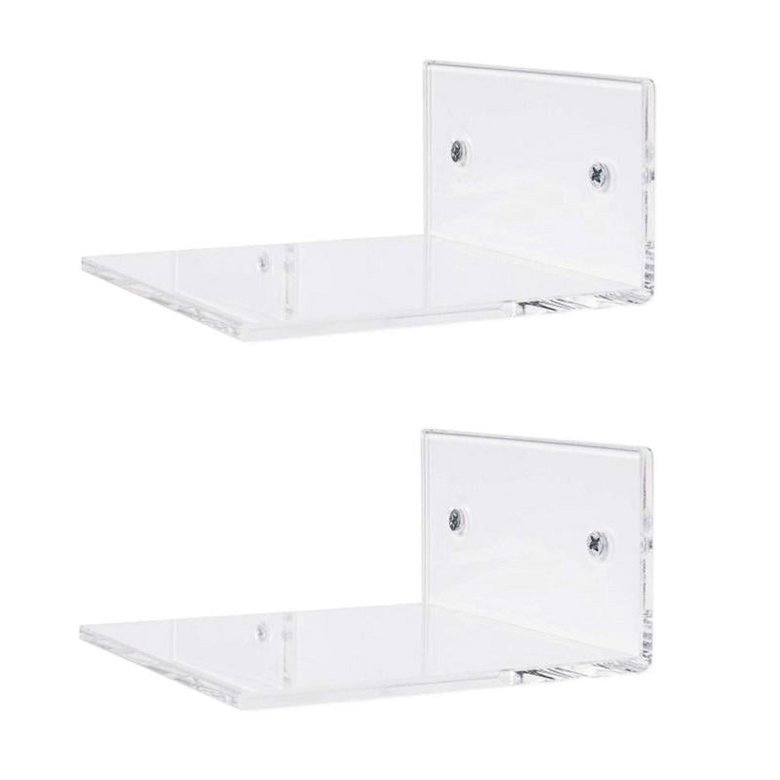 STAUBER BEST- Corner Acrylic Shelf, Set of 2 Acrylic Wall Storage Shel