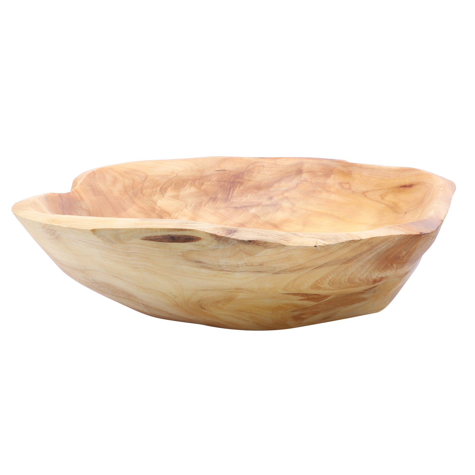 Set of 2 Kitchen Solid Wood Fruit Bowl Restaurant Tray Hotel