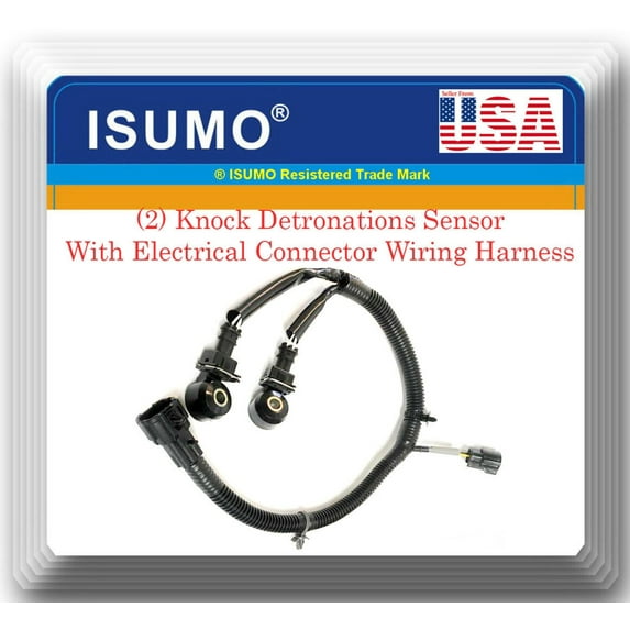 Set of 2 Knock Sensor W/Connector Harness Fits:Armada Pathfinder Titan QX56 5.6L