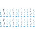 thumbnail image 1 of Hytrove Dolphin Hanging Swirls Blue Coated Paper Party Decorations 24Pcs 10.2x4.9x0.008In, 1 of 8