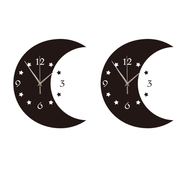 Set of 2 Large Digital Wall Clocks, Decorative Hanging Clocks for Home, Office, Bedroom, Easy-to-Read Display