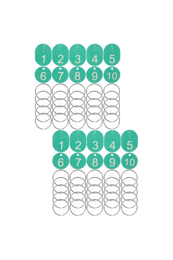 Pack of 2 Large Square Numbered Label Stickers for Plates and Surfaces