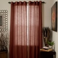 thumbnail image 1 of Set of 2 Lavish Home Mia Jacquard Grommet Curtain Panel - Brown, 1 of 1