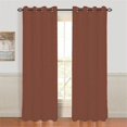 thumbnail image 1 of Set of 2 Lavish Home Mia Jacquard Grommet Curtain Panel - Brown, 1 of 1