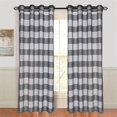 thumbnail image 1 of Set of 2 Lavish Home Sofia Grommet Curtain Panel - Black, 1 of 1