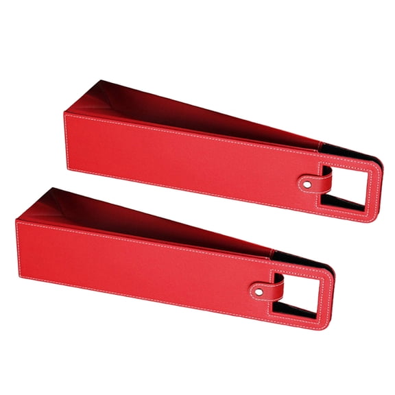 Set of 2 Leather Wine Bottle Carrying Case Foldable Champagne Holder for Safe Transport Elegant Wine Storage Organizers