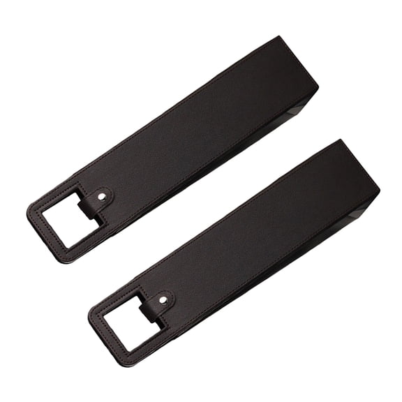 Set of 2 Leather Wine Bottle Carrying Case Foldable Champagne Holder for Safe Transport Elegant Wine Storage Organizers