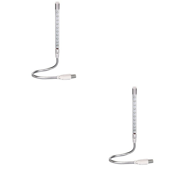 Set of 2 Light Wand USB Powered Nail Lamp Rechargeable Silver