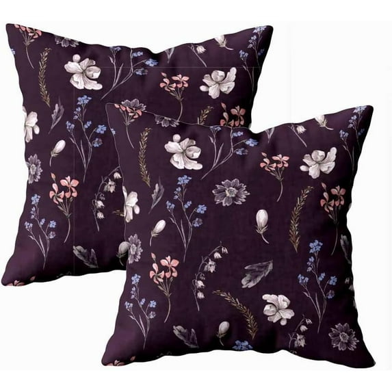 Set of 2 Light Watercolor Fishes Seamlessly Tiling Fish Pattern Throw Pillow Covers 18X18 Inch Decorative Pillow Cases for Couch Bedroom Living Room