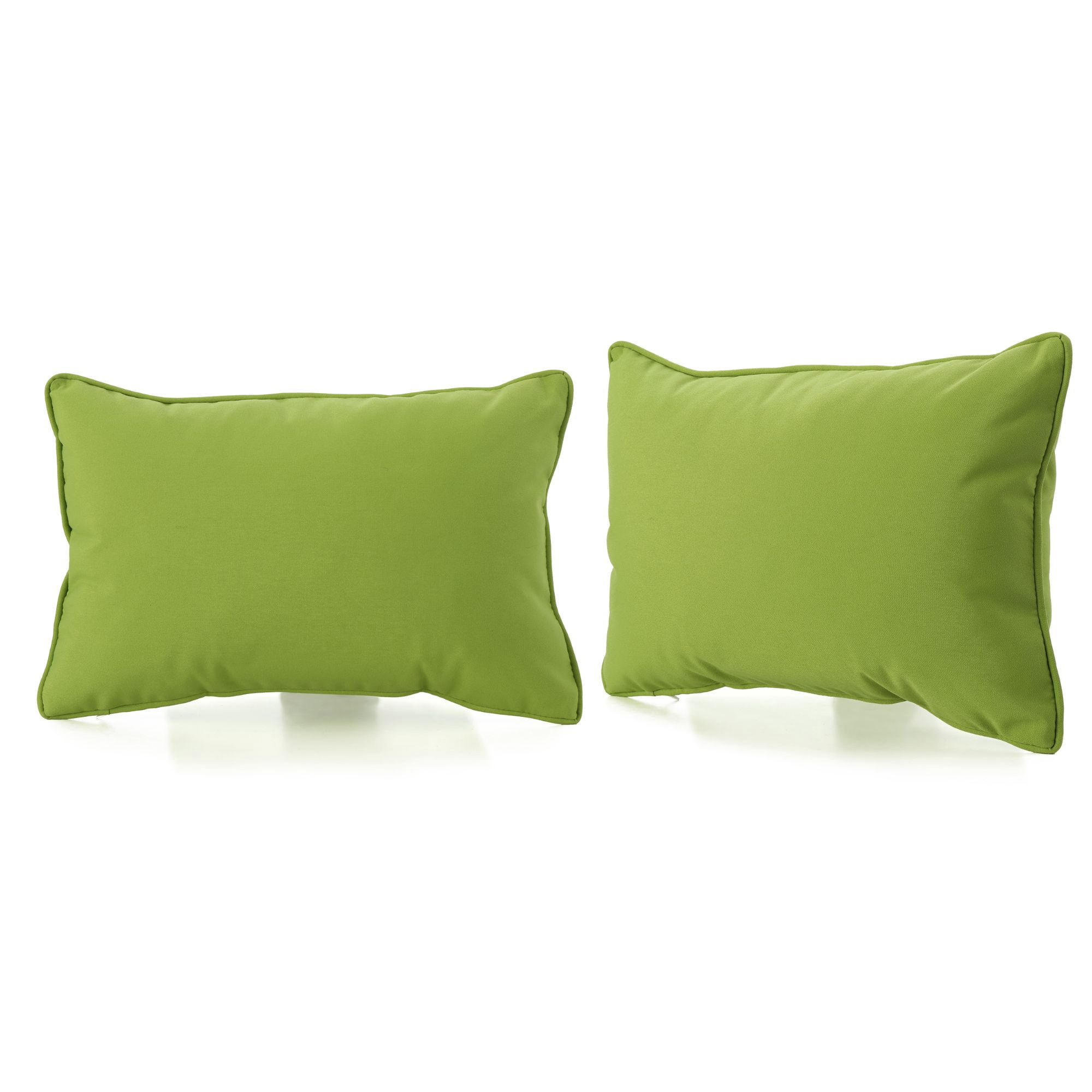 Noble House Coronado 12x18" Rectangle Fabric Throw Pillows in Green