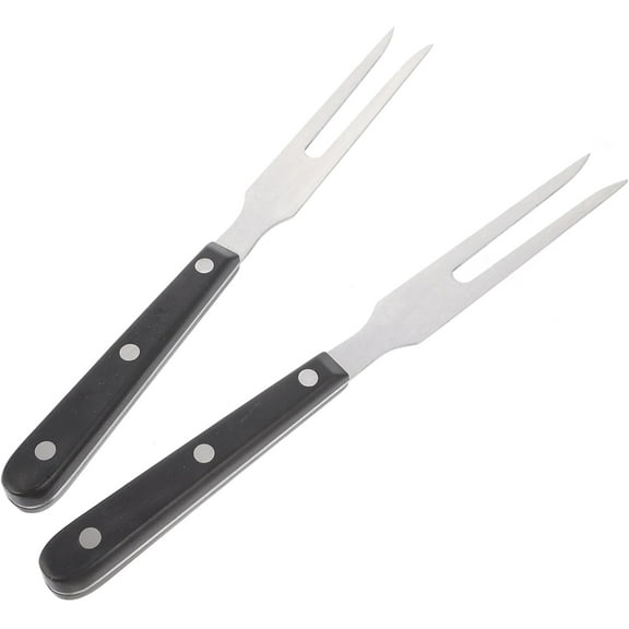 Set of 2 Long Handle BBQ Skewers Stainless Steel Barbecue Forks for Roasting Sticks