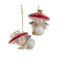 thumbnail image 1 of Set of 2 MERRY LITTLE MUSHROOMS Angel Christmas Ornament, by Kurt Adler, 1 of 1