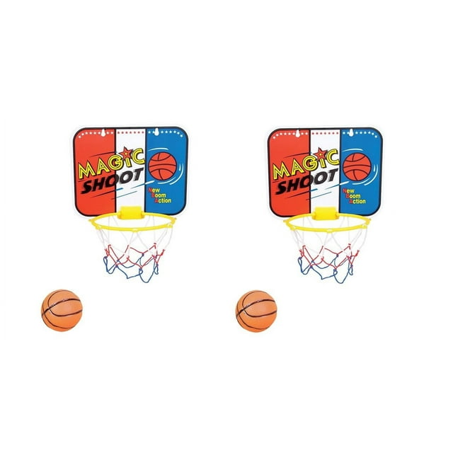 Set of 2 Magic Shot Mini Basketball Game for Kids - 8-Inch Basketball