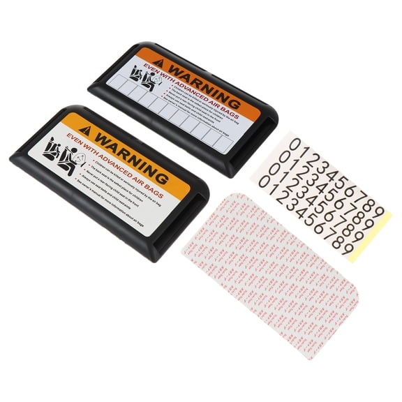 Hytrove Black Rectangular Auto Sun Visor Cards Holder 4Set 6.1X3.1in