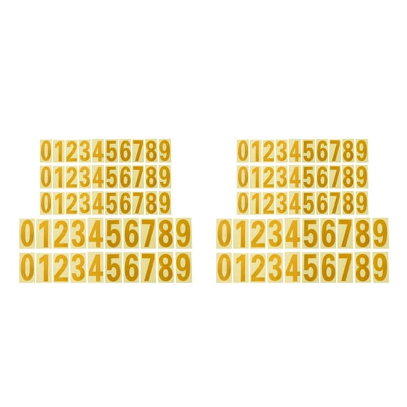Set of 2 Mailbox Numbers Decals Email Digital Sticker Reflective Address