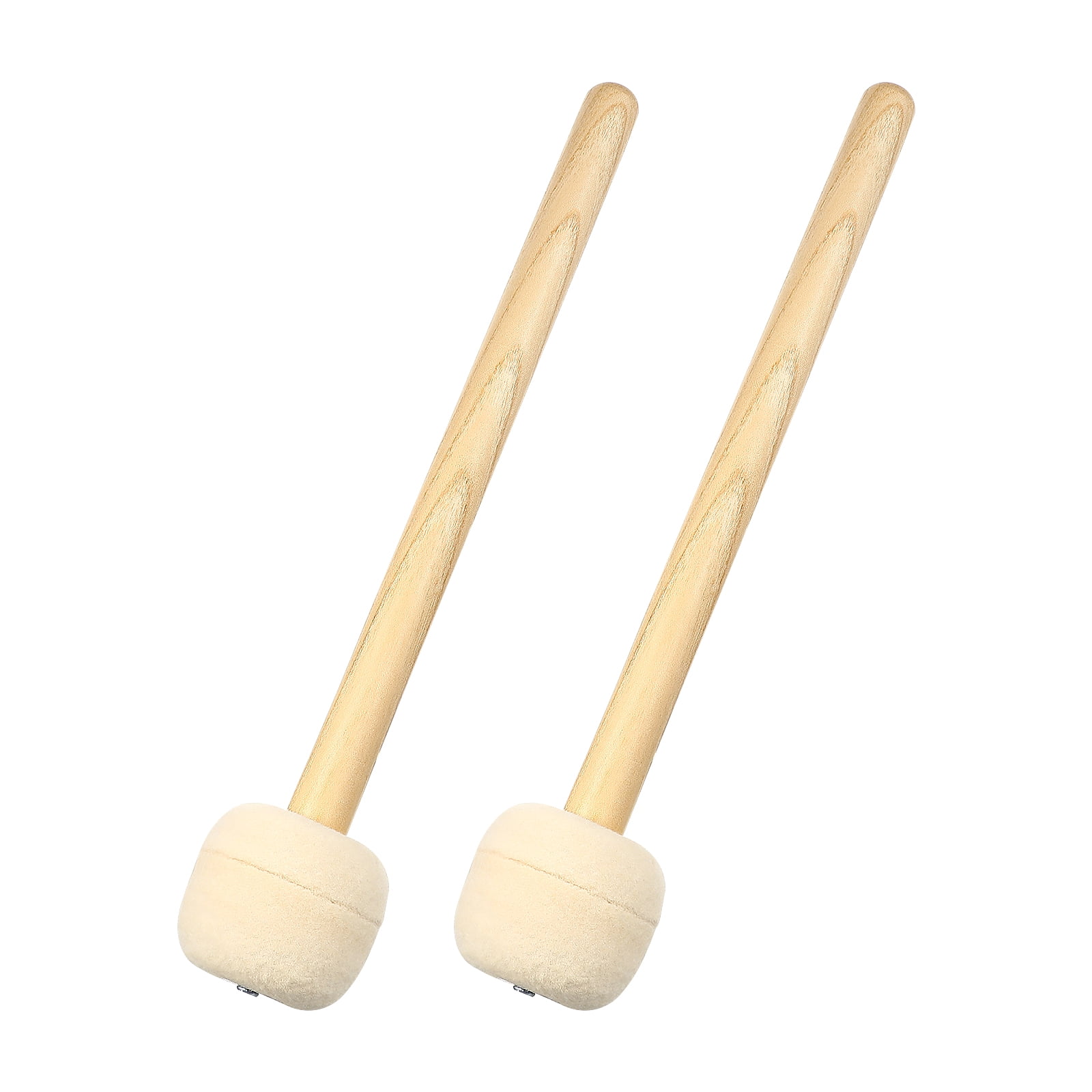 Pack of 2 Wool Felt Drumsticks for Marching Band Drum Concert ...