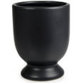 thumbnail image 1 of Set of 2 Matte Black Pedestal Planter, 1 of 1
