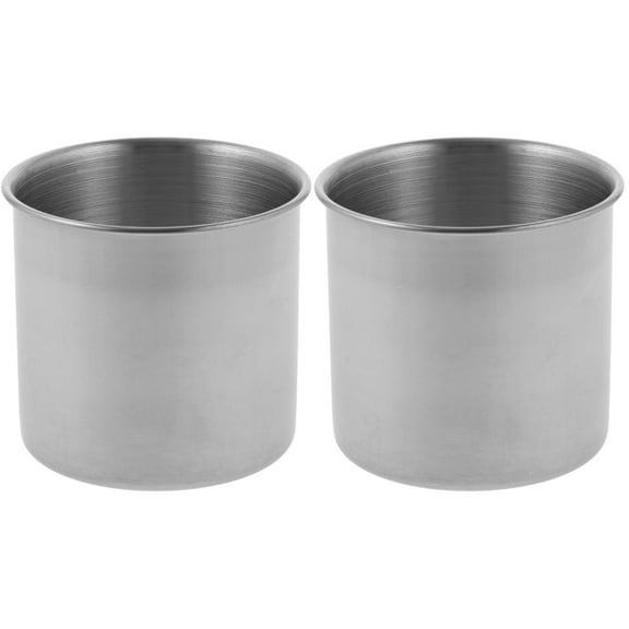 NUOLUX Smooth Measuring Cups Stainless Steel for Kitchen Easy Storage 2Pcs
