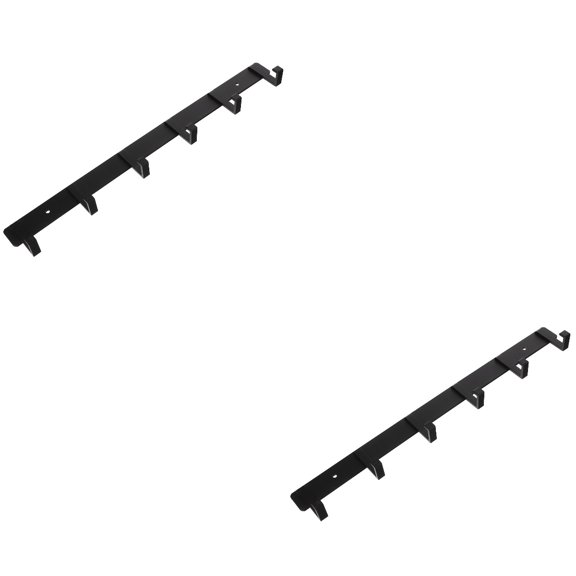2 Pack Medal Hook Black Hooks Door Storage Shelves Wall Mounted Clothes Rack