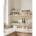 thumbnail image 1 of Set of 2 Metal Kitchen Counter Shelves - Stackable, Expandable Spice Racks, Cabinet & Countertop Organizers, Shelf Risers for Space Saving, White, 1 of 6