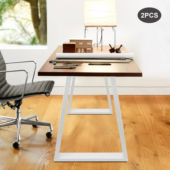 Set of 2 Metal Table Legs 28'' Inch Furniture Legs,White Dining Table Legs,Computer Table Legs, Office Table Legs