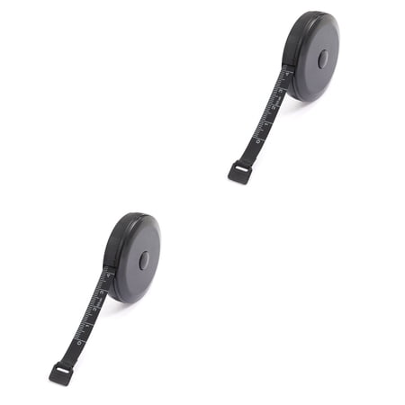 Set of 2 Meter Scale Body Measuring Tape Measure Measures Black