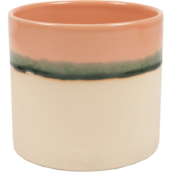 Set of 2 Metro Pink Reactive Glaze Ceramic Planter