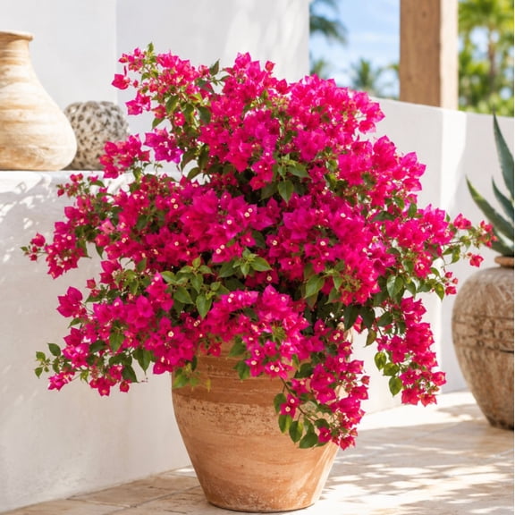 Set of 2 Miami Bougainvillea Live Plants, 4-6 Inches Tall, Tropical Flowering Vines Plants for Outdoor Garden
